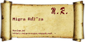 Migra Róza névjegykártya